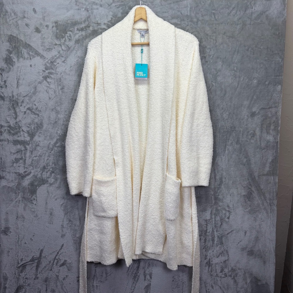 NWT Posh Peanut Women Plush Spa Robe Teddy Fleece Loungewear XL Bamboo Soft Girl - Picture 10 of 12
